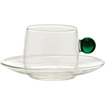 Zafferano, Šálek na kávu Bilia s podšálkem 120 ml zelený - Formadore