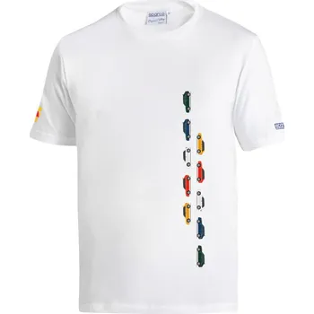 Pánské tričko Sparco tričko Lancia Delta Collections Bílá M