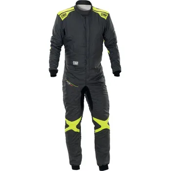 Moto kombinéza OMP závodní kombinéza One-Evo Air Antracit / Fluo žlutá 52