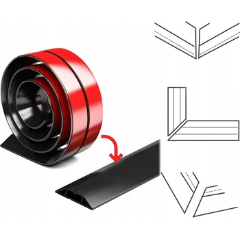PODLAHOVÝ KABELOVÝ ŽLAB 2 METRY OCHRANA KABELŮ PRO DOMÁCNOST A ZAŘÍZENÍ