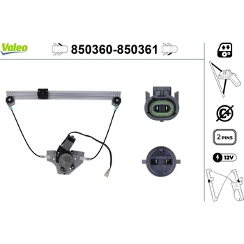 Stahovačka okna Zvedací zařízení oken VALEO 850360