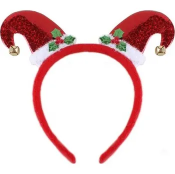 Party dekorace Party čelenka Vánoční čepičky s rolničkami