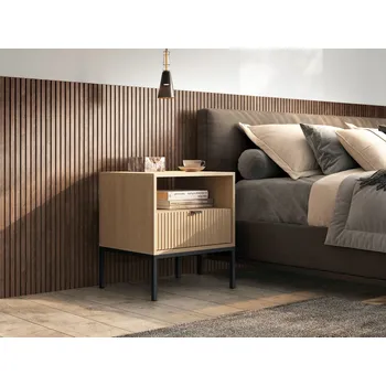 Noční stolek Noční stolek MISHEEL - dub / černý