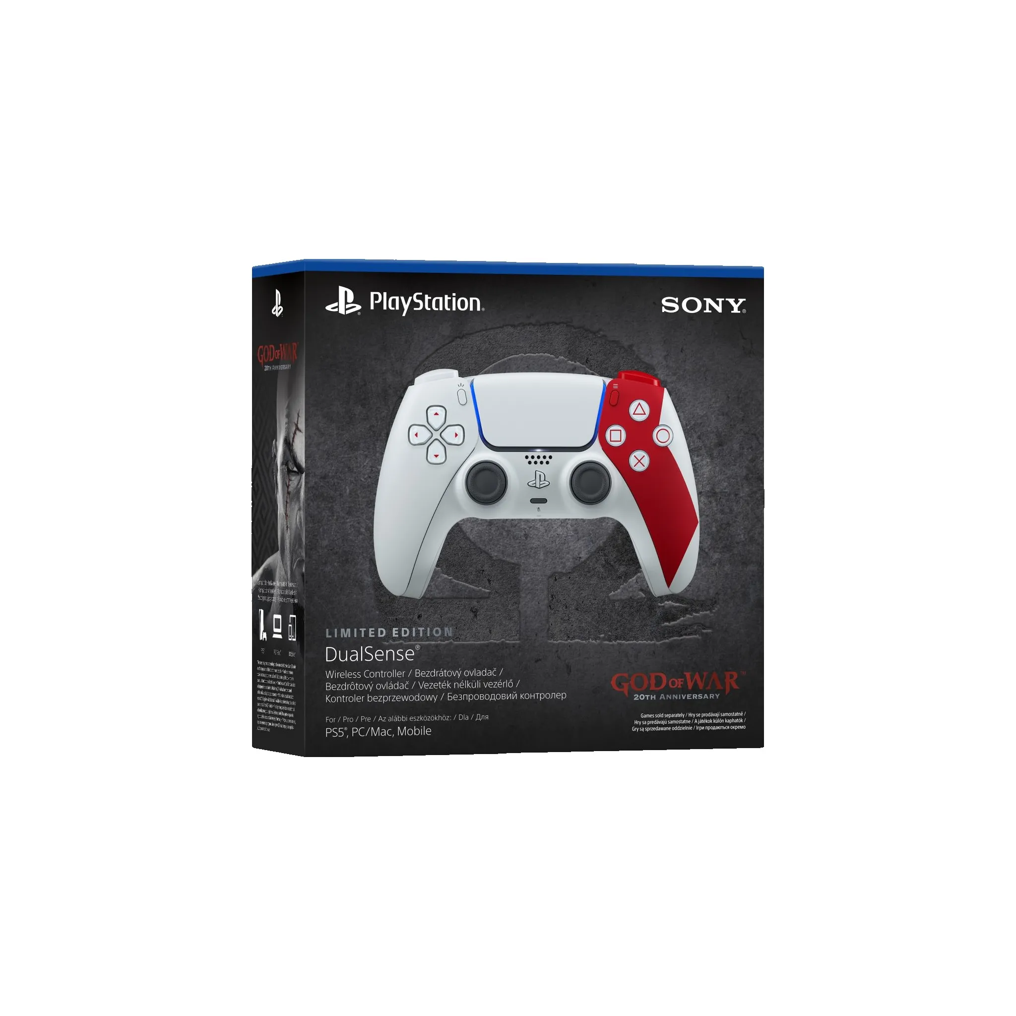 Fotografie 7 - Gamepad Sony PlayStation 5 DualSense Wireless Controller God of War 20th Anniversary Limited Edition (PS711000048626)