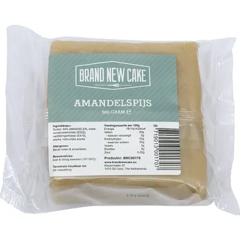 Jedlá dekorace na dort Mandlová pasta 500 g – k dalšímu zpracování BrandNewCake