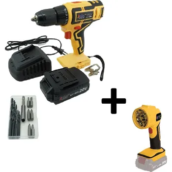 Asist Aku vrtačka 20V 2,0Ah v kufru AE2V20A-201-BMC + LED vypínač-světlo A 99-2201