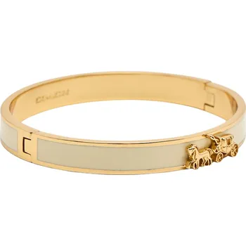 Oblečení a móda Coach Luxusní pozlacený pevný náramek pro ženy 37335755GLD100 + 2 měsíce na vrácení zboží