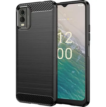 Pouzdro na mobilní telefon Techsuit Karbon Silikon Nokia C32 Černá