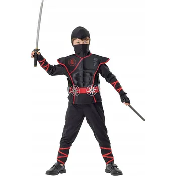 Karnevalový kostým Ninja Červený, Ninja Černý, Ninja 128, odeslání do 12 hodin