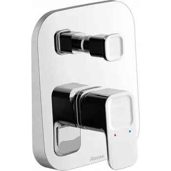 Vodovodní baterie Jednopáková nástěnná vanová a sprchová baterie Ravak 10° stříbrná