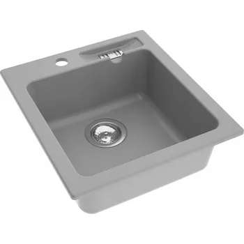 Granitový dřez Jednokomorový granitový dřez Moderno Martha šedý