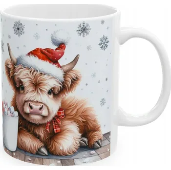 Keramický hrnek 330 ml Vánoce, Mikuláš, kráva