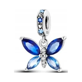 Přívěsek Přívěsek s motivem motýla, modrý motýl, stříbro 925