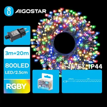 Vánoční světelný řetěz Aigostar Venkovní vánoční řetěz 20 m 800 LED multicolor