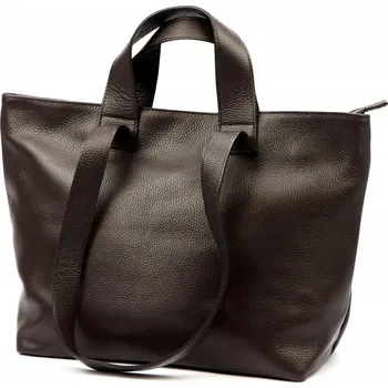 Kabelka Vera Pelle kabelka z pravé kůže hnědá