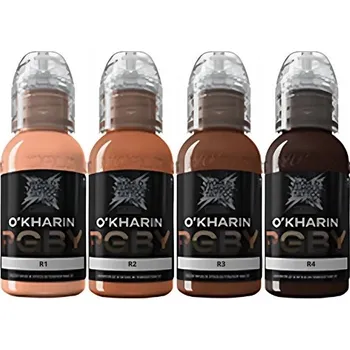 Tetovací barva WORLD FAMOUS LIMITLESS - Sasha RGBY Red Set - 4x30 ml