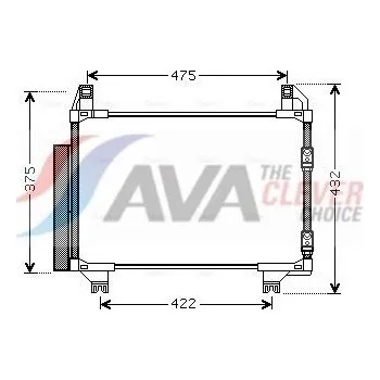 Výparník klimatizace Kondenzátor, klimatizace AVA TOA5404D