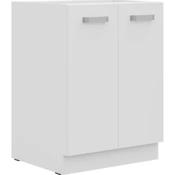 Kuchyňská linka TAPANY, dolní skříňka 60 D 2F BB, korpus: bílá, dvířka: bílá perlička + vyzvednutí ZDARMA