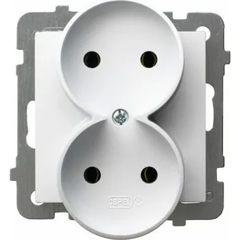 Elektrická zásuvka Zásuvka Ospel AS, dvojitá bílá (GP-2GR/m/00)