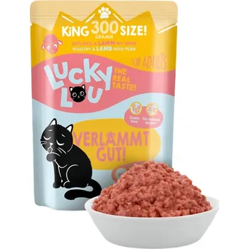 Krmivo pro kočku Lucky Lou Lifestage Adult Drůbeží a jehněčí kapsička 300g