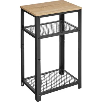 Noční stolek Příruční stolek OSKAR LET075B11 hnědý / černý