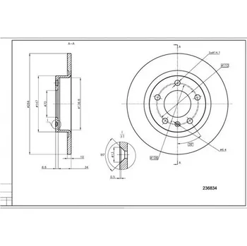 Brzdový kotouč Brzdový kotouč HART 236 834