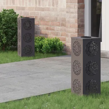 Venkovní osvětlení Solární LED Cestovní Světlo 2 pcs Černá Studeně válcovaná ocel