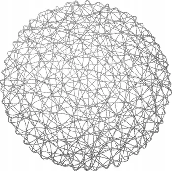 Obraz Papírová prostírka na stůl šedá kulatá 35 cm