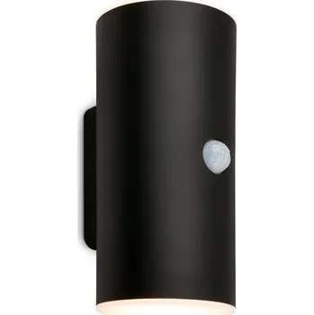 Venkovní osvětlení BRILONER Lima LED venkovní nástěnné svítidlo, pohybové čidlo, soumrakový senzor, nabíjecí, černá 3787015