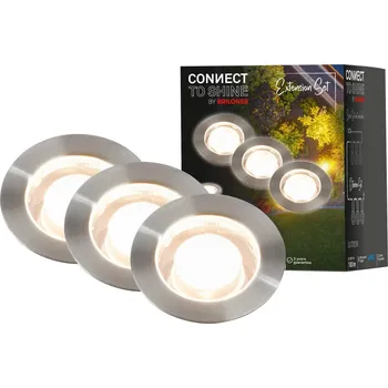 Venkovní osvětlení BRILONER CONNECT TO SHINE prodlužovací sada Tilia 3ks LED zapuštěných svítidel do země, IP67 3917032