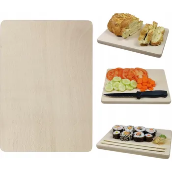 Kuchyňské prkénko PRKÉNKO NA KRÁJENÍ ZELENINY SERVÍROVÁNÍ DŘEVĚNÉ 17 x 24 CM - BUK