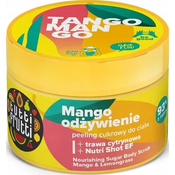 Tělový peeling Tutti Frutti Cukrový tělový peeling Mango Tráva Citronová výživa 300 g