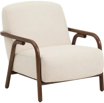 Obývací pokoj Kave Home Béžové čalouněné křeslo Sylo