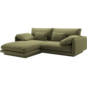 Pohovka Micadoni Sametová rohová pohovka Torino 220 cm, levá