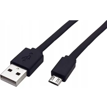 Datový kabel Secomp USB 2.0 A - Micro B, M/M, 1m USB kabel USB A - Micro USB B, černý