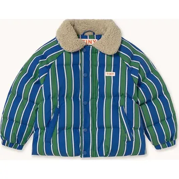 Chlapecká bunda Dětská bunda Tinycottons RETRO STRIPES PADDED JACKET AW25.144 modrá 95X, vel. 152