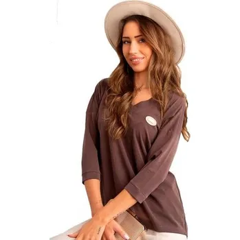 Dámská halenka Dámská halenka 1238_05 HAJDAN choco (brown) 3XL