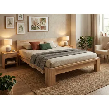 Postel Dubová manželská postel Montana Sonoma 180x200