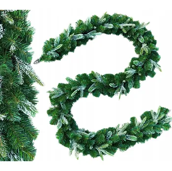 Vánoční dekorace Vánoční girlanda na stromeček MIx fólie + větvičky 100% PE ZASNĚŽENÁ