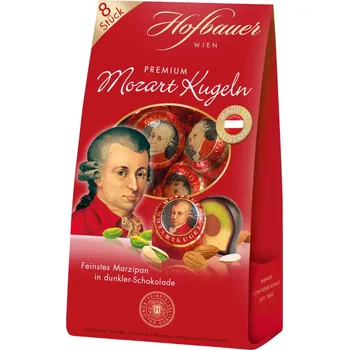 Bonboniéra LINDT - HOFBAUER Mozart Kugeln 160g (hořká)