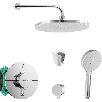 Sprchový set SANITINO - Sprchový set s termostatem a tělesem pod omítku Hansgrohe, příslušenství kielle, chrom SANI21HKK023