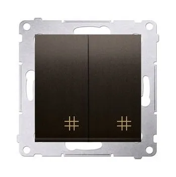 vypínač Křížový vypínač Klasik, Zapuštěný Kontakt-simon odstíny hnědé DW7/2.01/46