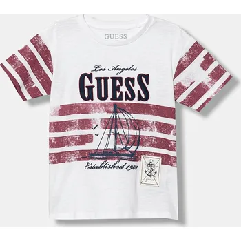 Dětská móda Dětské bavlněné tričko Guess N6RI15.K6XN1.PPY2 bílá 00X, vel. 96-104