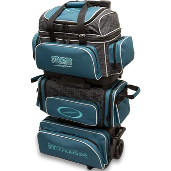 Bowling TAŠKA NA 6 KOULÍ NA KOLEČKÁCH THUNDER OCELOVĚ MODRÁ/ČERNÁ