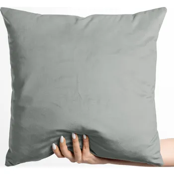 Povlak na polštářek Sametový povlak na polštář Velvet Premium SVP-046 Světle šedý 35 x 45 cm