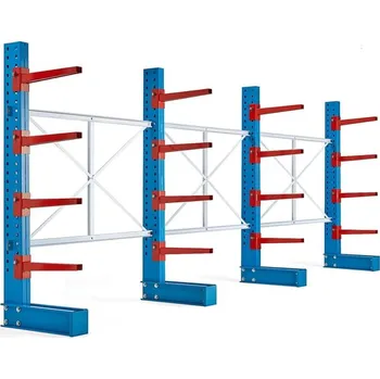 Dílenský regál Konzolový regál EXPAND, jednostranný, 4 stojany, 16x 600mm rameno, 8000 kg