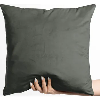 Povlak na polštářek Sametový povlak na polštář Velvet Premium SVP-021 Tmavě šedozelený 50 x 50 cm