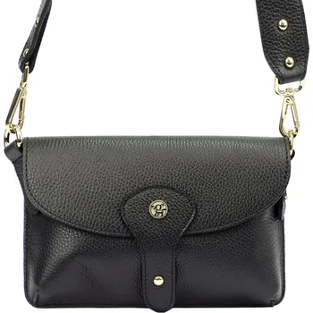 Kabelka Kožená crossbody kabelka Gregorio 1713 černá