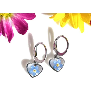 Náušnice Šperk z pravých květin - Náušnice Něžná láska