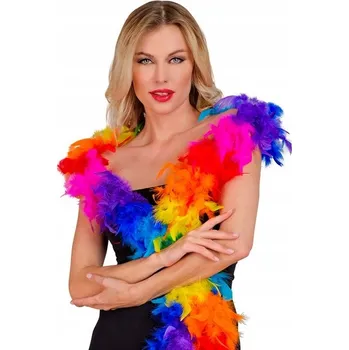 Duha z peří, barevné boa, pestrobarevné, 180 cm, 50 g